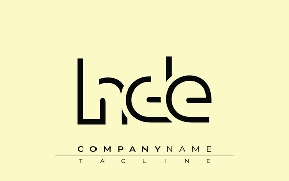 HDE abstract letter design. Modern Business Logo Design With Abstract Typography and Contemporary Style