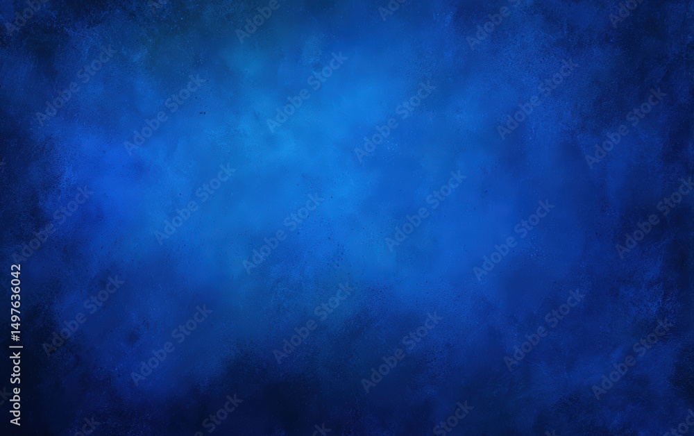Poster abstract blue textured background with a gradient effect and soft, painted brush strokes.