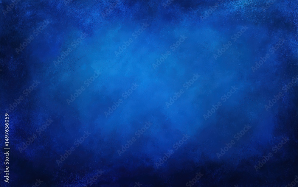 Poster abstract blue textured background with a gradient effect and soft, painted brush strokes.