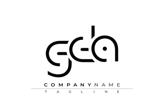 GDA abstract letter design. Modern Business Logo Design With Abstract Typography and Contemporary Style