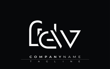 FDW abstract letter design. Modern Business Logo Design With Abstract Typography and Contemporary Style