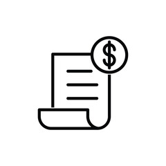 Transaction List Icon Thin Line