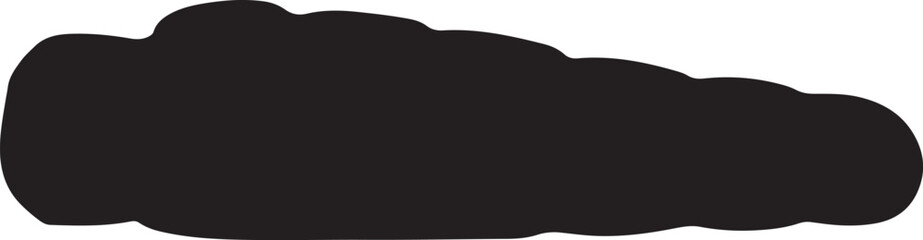 Black Silhouette of a Bush or Small Shrub