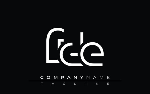 FDE abstract letter design. Modern Business Logo Design With Abstract Typography and Contemporary Style