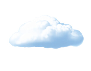 A simple, stylized illustration of a cumulus cloud