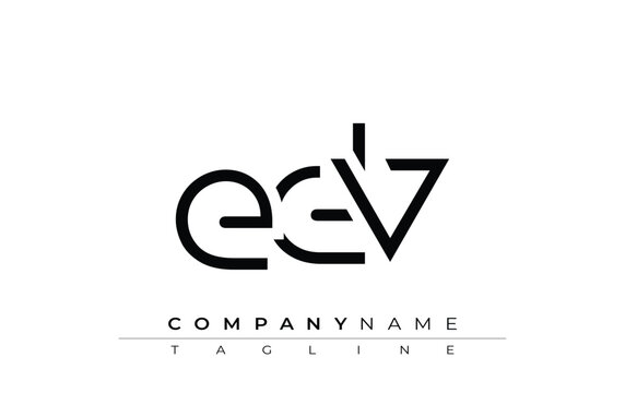 EDV abstract letter design. Modern Business Logo Design With Abstract Typography and Contemporary Style