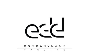 EDD abstract letter design. Modern Business Logo Design With Abstract Typography and Contemporary Style