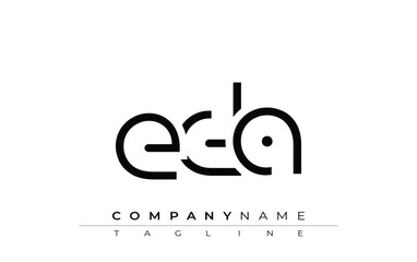 EDA abstract letter design. Modern Business Logo Design With Abstract Typography and Contemporary Style
