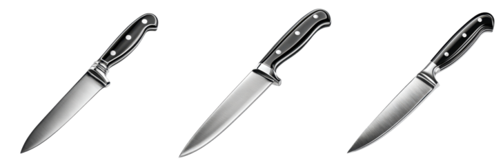 Kitchen knife, standard tool for slicing visuals, Die cut PNG 