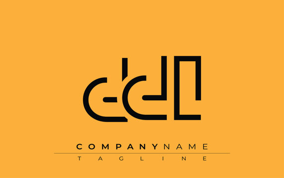DDL abstract letter design. Modern Business Logo Design With Abstract Typography and Contemporary Style