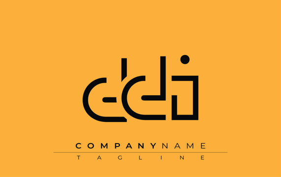 DDI abstract letter design. Modern Business Logo Design With Abstract Typography and Contemporary Style