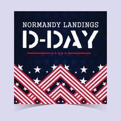 Chevron Patterned D Day Poster Banner