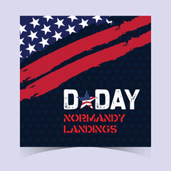 Brush Stroke D Day Graphic Poster Banner