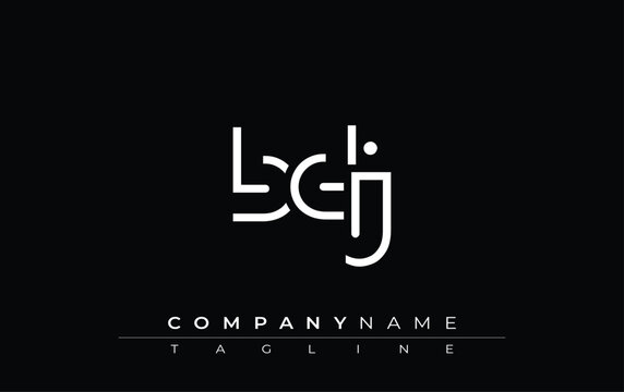 BDJ abstract letter design. Modern Business Logo Design With Abstract Typography and Contemporary Style