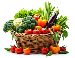 begetable basket with fruit