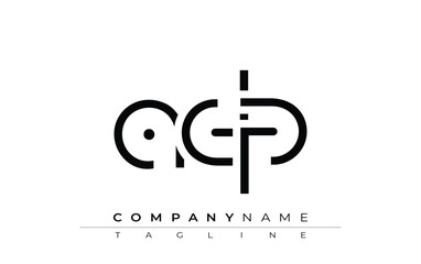 ADP abstract letter design. Modern Business Logo Design With Abstract Typography and Contemporary Style