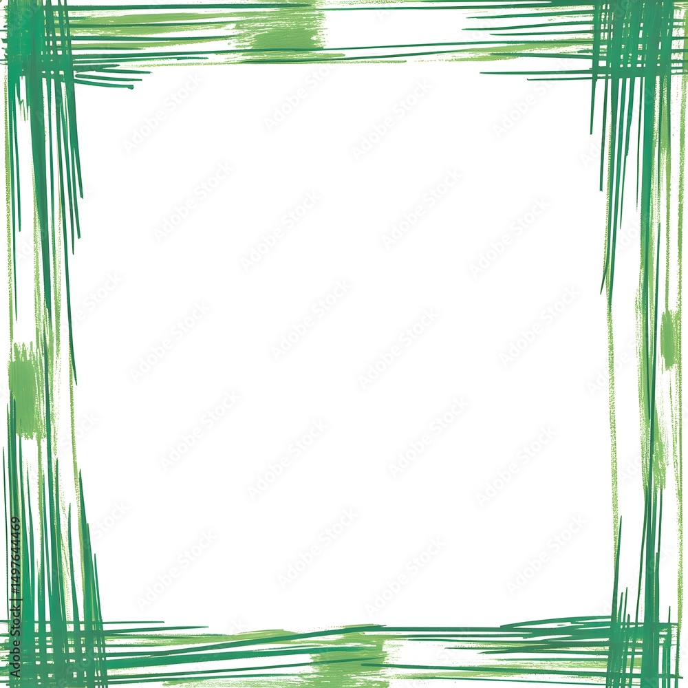 Poster square, green-toned, textured border that is used as a design element or as a picture frame. the bor