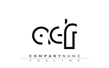 ADF abstract letter design. Modern Business Logo Design With Abstract Typography and Contemporary Style