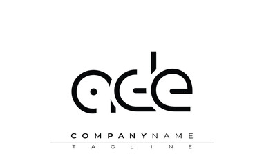 ADE abstract letter design. Modern Business Logo Design With Abstract Typography and Contemporary Style