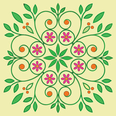 Abstract intertwined vines design botanical vector illustration