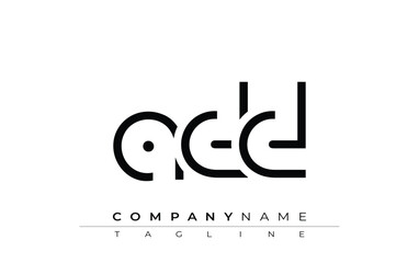 ADD abstract letter design. Modern Business Logo Design With Abstract Typography and Contemporary Style