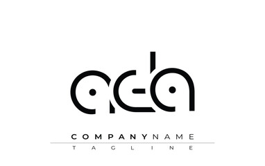 ADA abstract letter design. Modern Business Logo Design With Abstract Typography and Contemporary Style