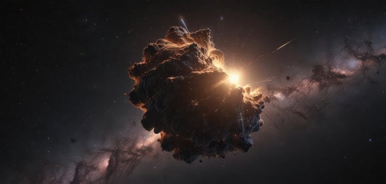 Distant star cluster, cosmic dust, swirling nebulae, dark matter ,  asteroids,  comets,  globular cluster