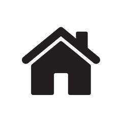 Web Home Icon – Flat Design Vector for Apps and Websites on White Background