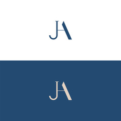 letter ja logo icon design vector design template inspiration