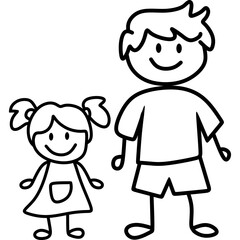 Stick figures vector