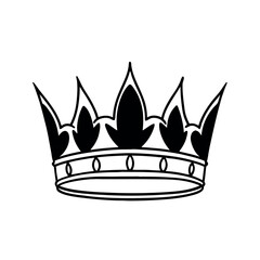 Black crown design vector illustration of a crown