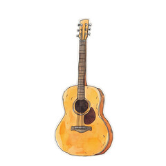 Fototapeta premium acoustic guitar isolated on white