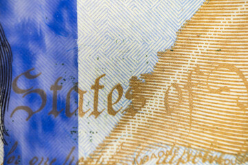 fragment of new 100 dollar banknote