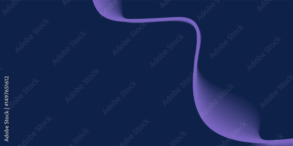 Poster abstract glowing wave lines on dark blue background. dynamic wave pattern. modern flowing wavy lines