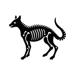 Obraz premium Minimalist wild animal skeleton silhouettes