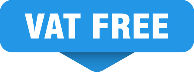 vat free sticker. vat free sign on transparent background