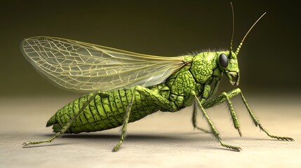 Green Insect Detailed Closeup Macro Photography