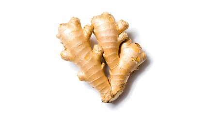 Fresh ginger on white images, east asian, photos, south asian indigenous hispanic or latinx illustration, horizontal