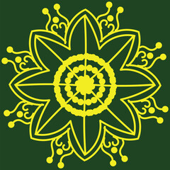 Intricate Mandala Design with Floral and Geometric Patterns – Detailed Symmetrical Ethnic Art, Boho Style Illustration for Meditation, Yoga, Spirituality, and Decorative Background Use madala eps 10 