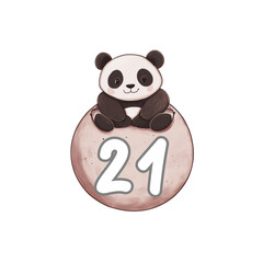 Panda Number Icon 