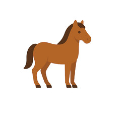 brown horse vector illustration with white background