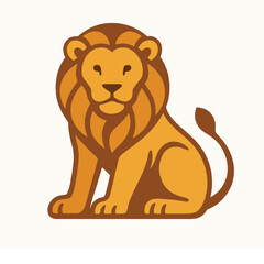 lion cartoon isolated on white