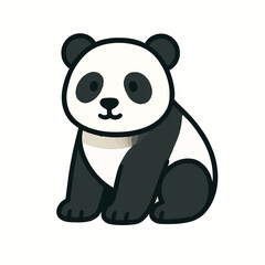 panda bear with white background