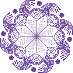 Intricate Mandala Design with Floral and Geometric Patterns – Detailed Symmetrical Ethnic Art, Boho Style Illustration for Meditation, Yoga, Spirituality, and Decorative Background Use madala eps 10 