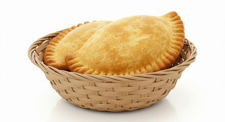 Brazilian pastel isolated on white background