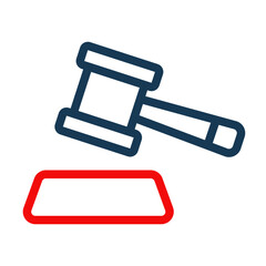 Gavel Icon # Notary Pack Themes # Outline Color Style