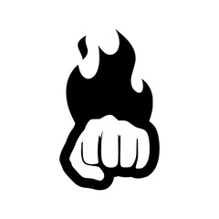 vector illustration of a fist