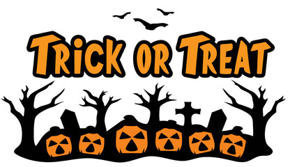 Trick or Treat Halloween typography