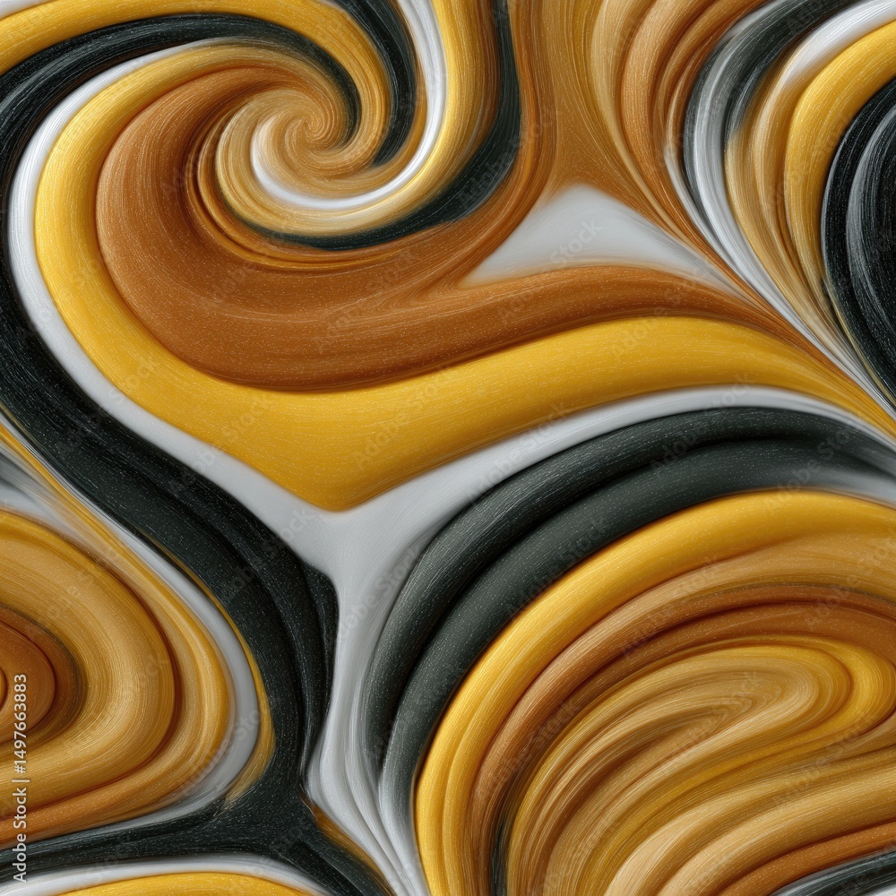 Poster rich black and gold abstract background features a fluid marble effect adorned with splashes of pain