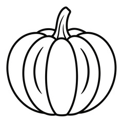 Fluted Pumpkin outline icon on white background